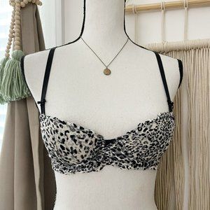 Candies snow leopard print push up bra 32A